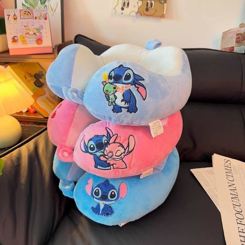 Cute Stitch U-Shape Pillow Neck Pillow Sleeping Cervical Pillow Travel Portable Airplane Car U-Shape