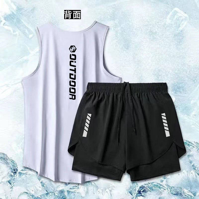 Fitness Vest Sports Suit Vest Shorts Basketball Running Outdoor Quick-Dry Clothes Morning Running Tr