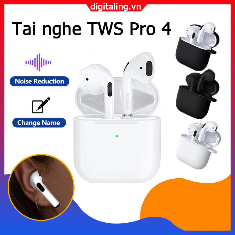 Tai nghe không dây TWS Air Pro 4 có micrô Điều khiển cảm ứng Tai nghe Bluetooth Pods Pro4 Tai nghe g
