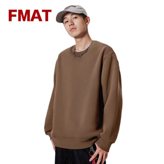 FMAT Áo khoác nam len cashmere cổ cao dáng rộng vừa vặn