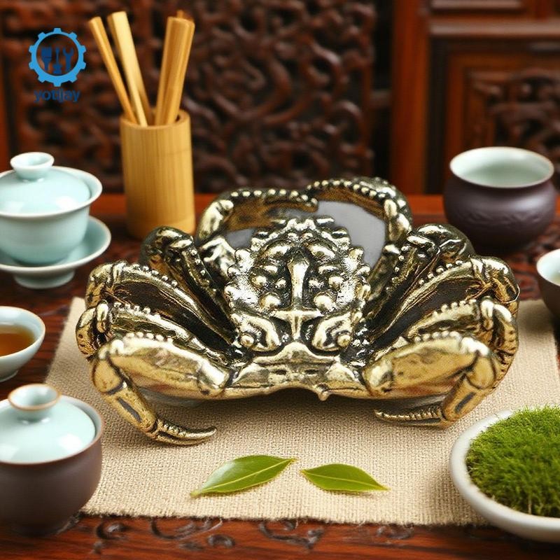 Đồng Vua Cua Tượng Trà Thú Cưng Artware Vintage Phong Thủy Trung Quốc Tượng Sự Giàu Có