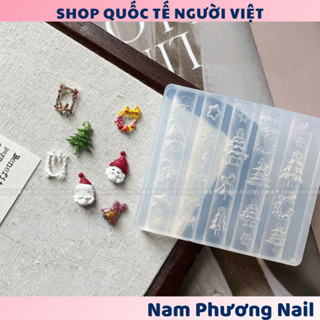  Khuôn silicone Noel hình cây thông ông già Noel vòng hoa,... trang trí móng Giáng sinh xinh xắn 🌸 Nam Phương Nail 🌸 