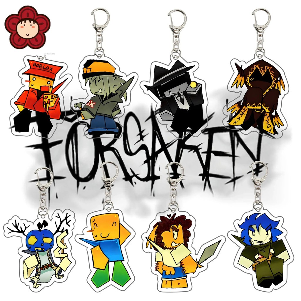 HOT Game Guest 1337 Forsaken 6CM Acrylic Keychains - Noob/Shedletsky/John Doe/c00lkidd/Elliot Key Ri