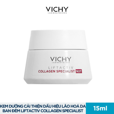 [Hàng Tặng Không Bán] Kem dưỡng mờ vết nhăn và làm săn chắc da ban đêm Vichy Liftactive Night Cream 15ml