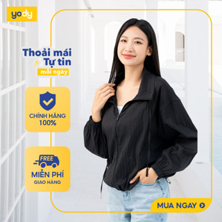  [SALE ĐG] Áo khoác thể thao nữ YODY áo khoác gió 1 lớp sport siêu mỏng cản gió WATJ25S003-SKN7004