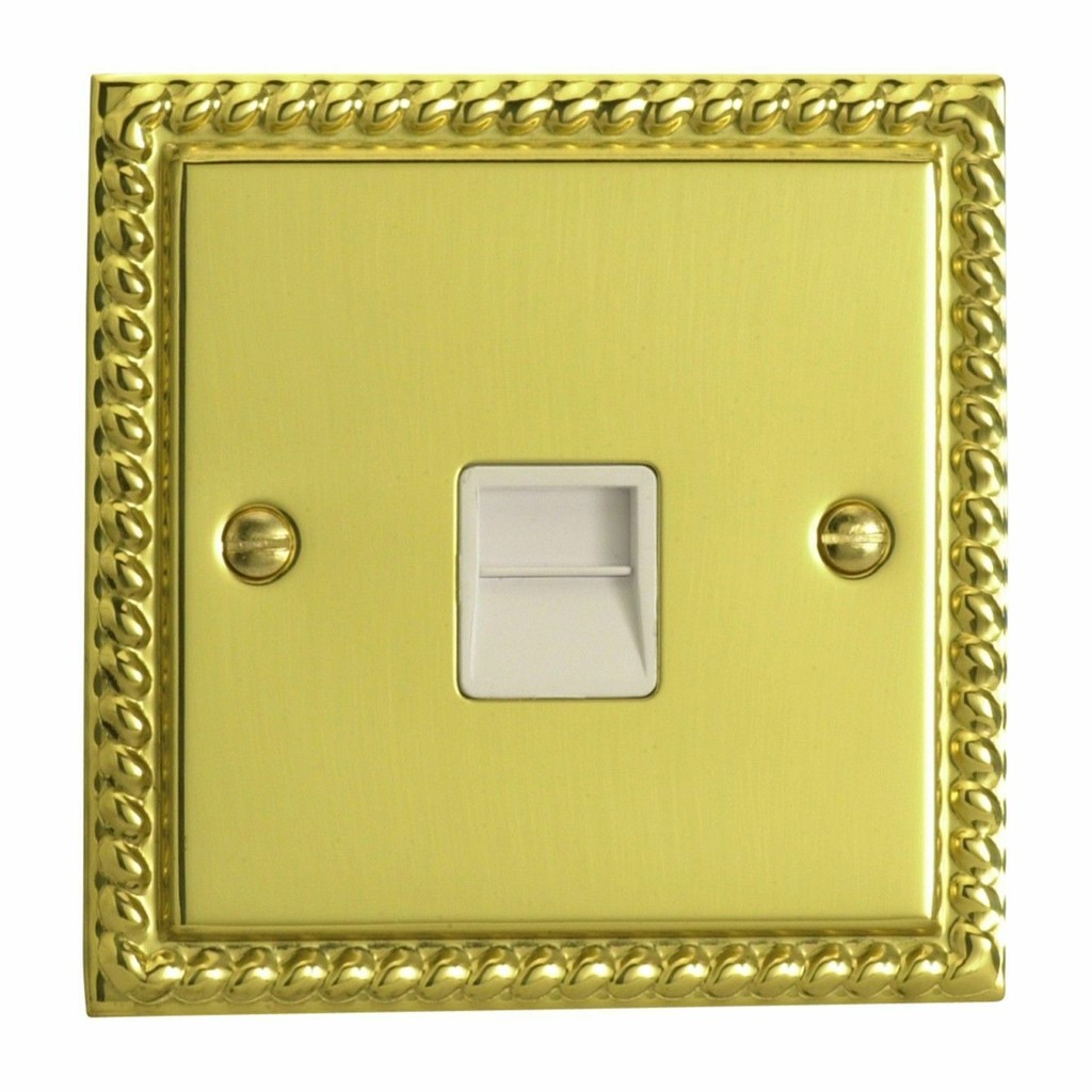 JUY ❈ ❈ ❈ ❈ ❈ 1 GANG RJ45 Ổ CẮM MÁY TÍNH GEORGIAN BRASS