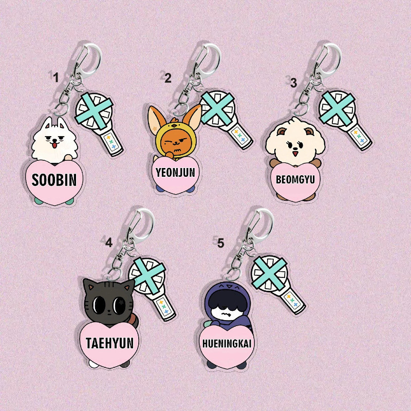 TXT Nhóm TXT - Mặt Dây Chuyền Acrylic TAEHYUN, YeoOne, Soobin, Huening Kai, Beomgyu - Móc Khóa 1194