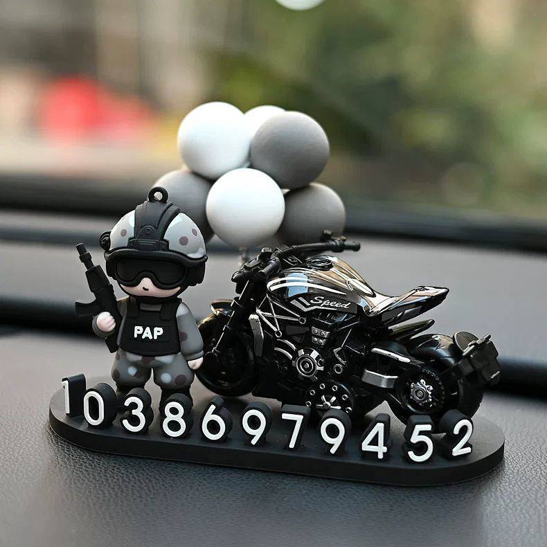 Car Decoration Temporary Parking Number Plate Moving Phone Card Stereo Digital Number Plate for Car 