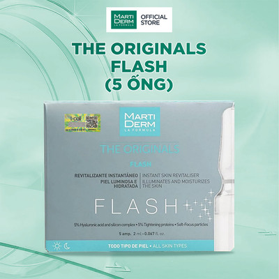 Ampoule Dưỡng Ẩm, Làm Sáng Da & Giảm Mệt Mỏi Tức Thì - MartiDerm The Originals Flash 5 Ampoules