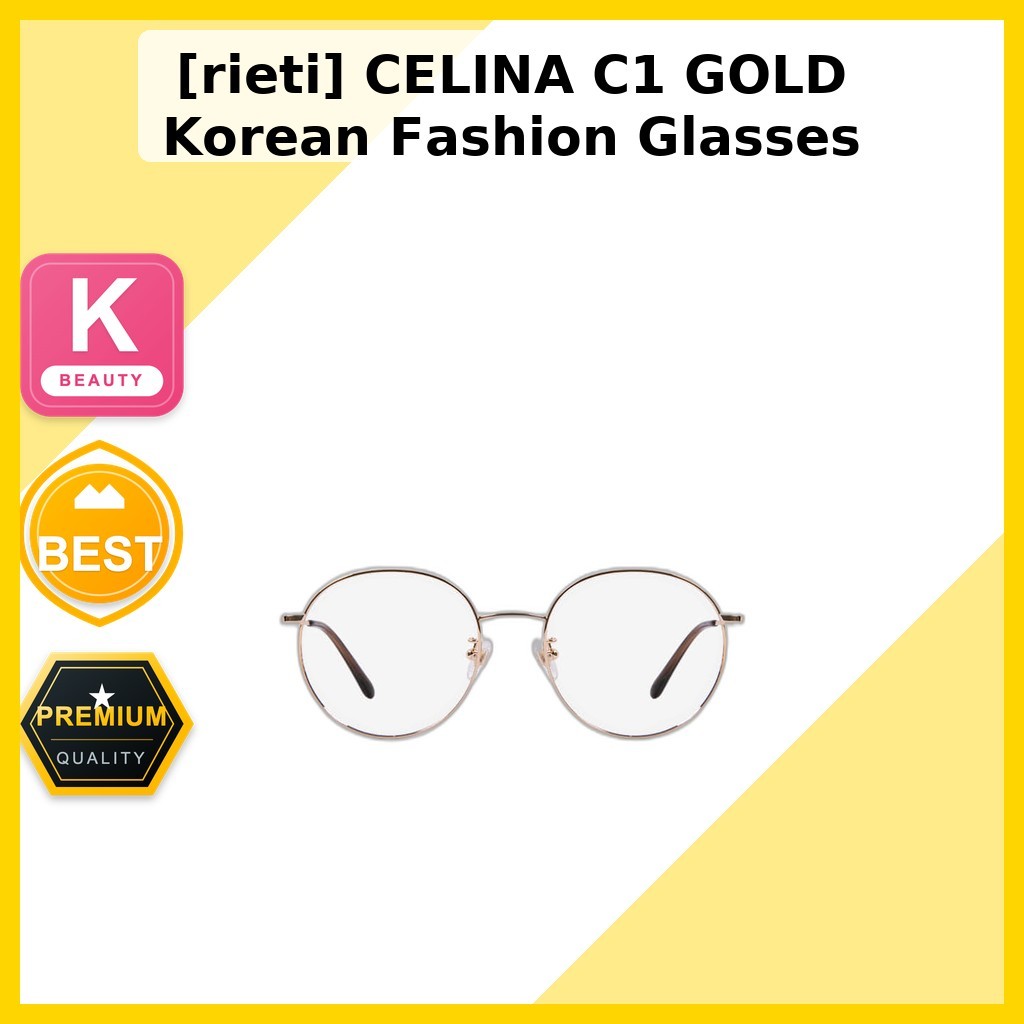 [rieti] Kính thời trang Hàn Quốc CELINA C1 GOLD / Kính Hàn Quốc / Khung tròn mỏng / Chính hãng 100% 