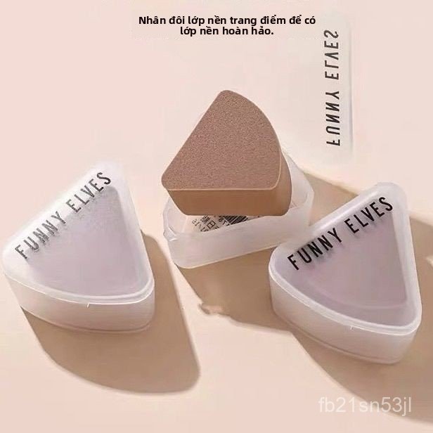 Bông phấn tam giác Funny Elves đàn hồi tốt tán phấn mịn màng bán chạy nhất