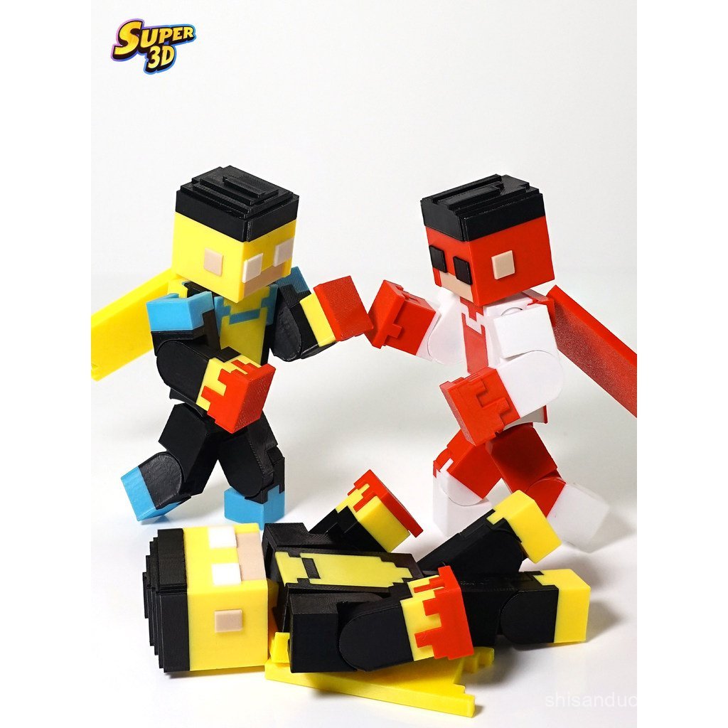 Sản phẩm mới MC Invincible Young Man Minecraft Mark Hình 3D In Hình Siêu Hành Động Hình Quà Tặng Mẫu