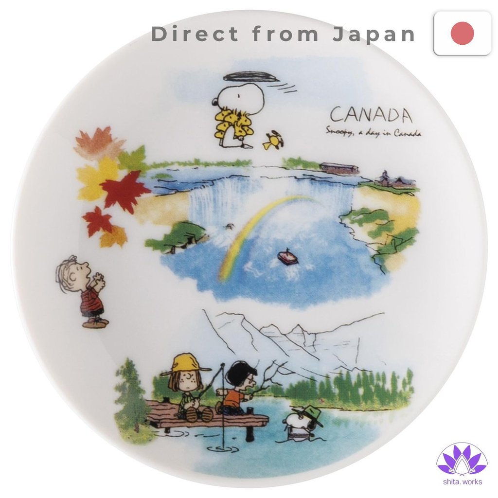 ★Đĩa sứ PEANUTS Snoopy World Tour Canada 11cm