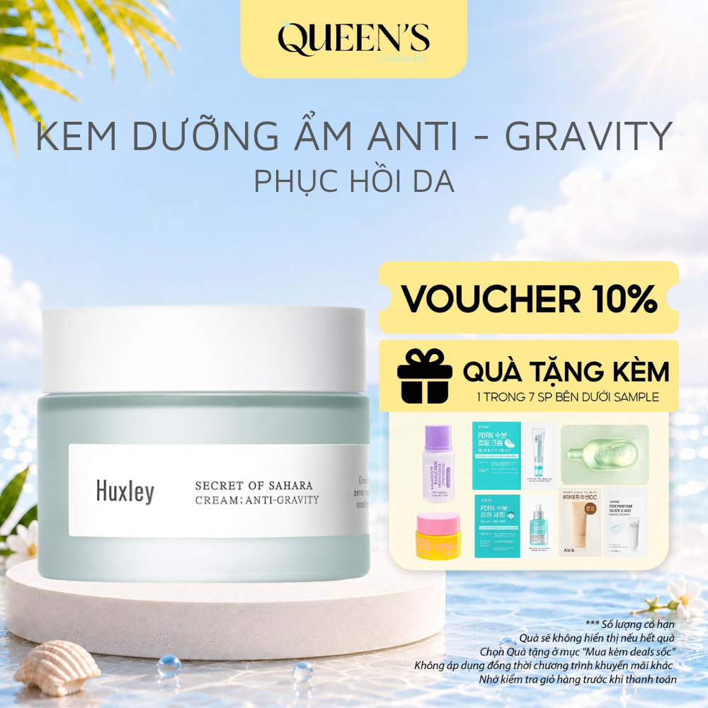 Kem Dưỡng Ẩm Huxley Secret Of Sahara Cream Anti Gravity 50ml Phục Hồi Da - Queen's Cosmetics