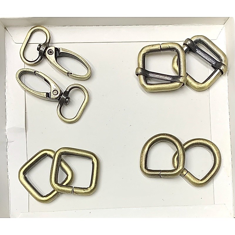 Khoen, móc khóa túi xách 2cm màu đồng hàng tốt