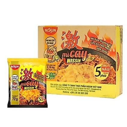 Combo 5 thùng Mì Xào Gà Cay Phô Mai Nissin