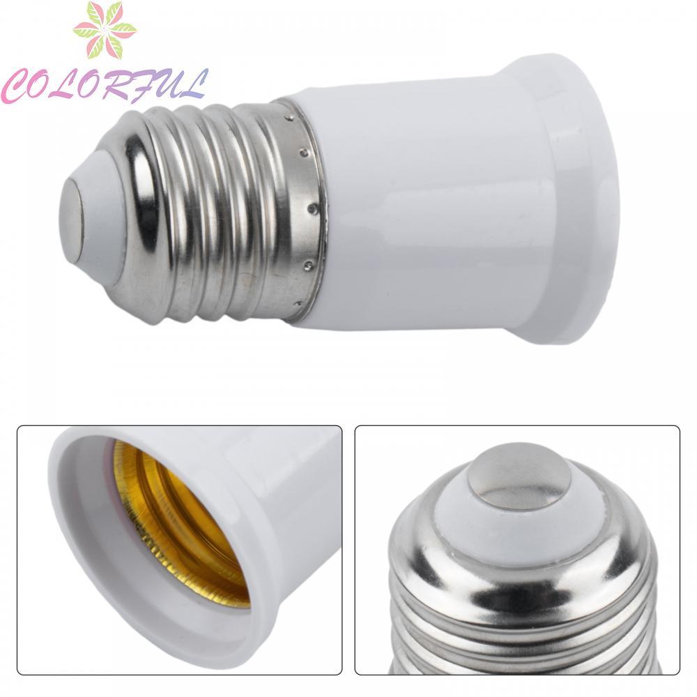 Durable Extend Socket Base Light Bulb Socket Extender Plastic White Adapter