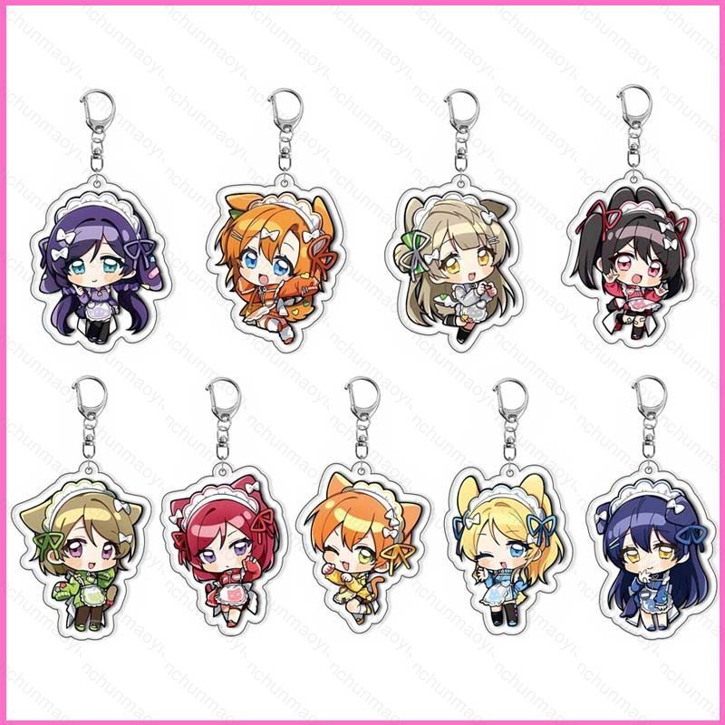 DC3 LoveLiveDự án thần tượng trường học Nozomi Tojo Honoka Kousaka Acrylic Móc khóa Túi Chibi dễ thư