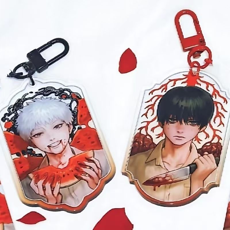 Mùa Hè Hikaru Chết Anime Nhân Vật Yoshiki Tsujinaka Hikaru Indou Cosplay Acrylic Móc Khóa Túi Mặt Dâ