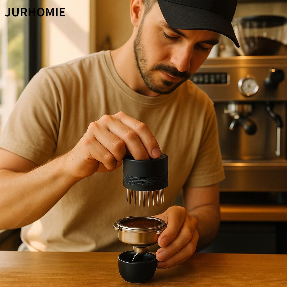 JURHOMIE Espresso Nhà phân phối kim, 21 kim có đế cà phê Espresso khuấy, Universal 51 / 58mm WDT Por