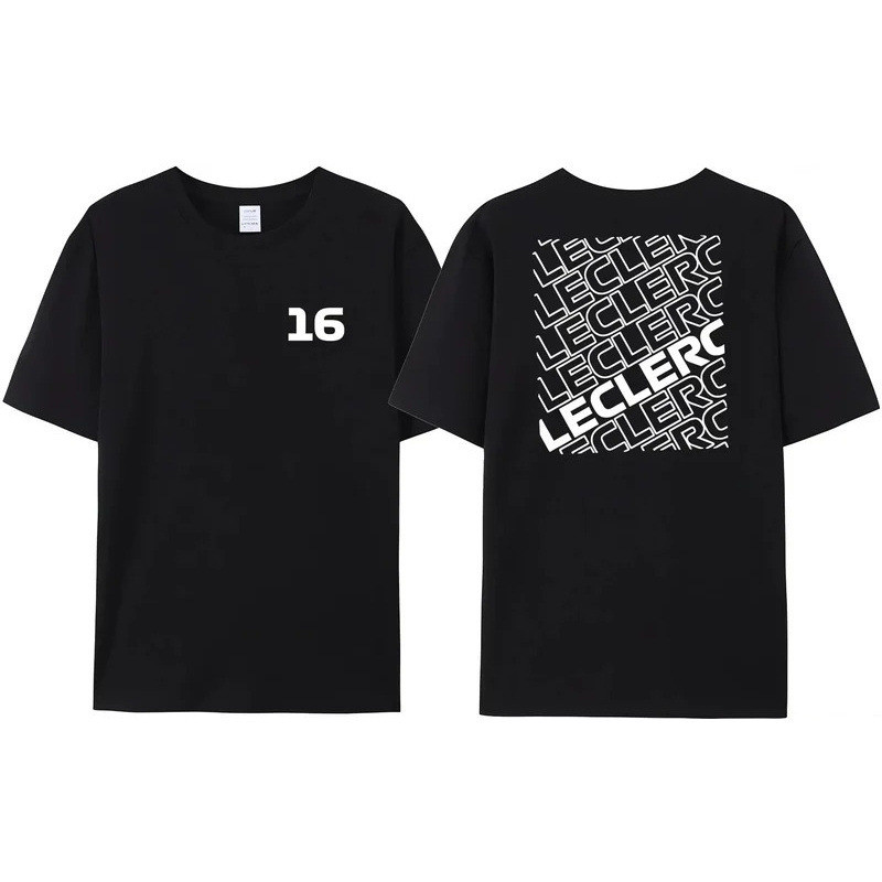 Áo thun nam đua 16 chiếc F-1 Charles Leclerc Letters