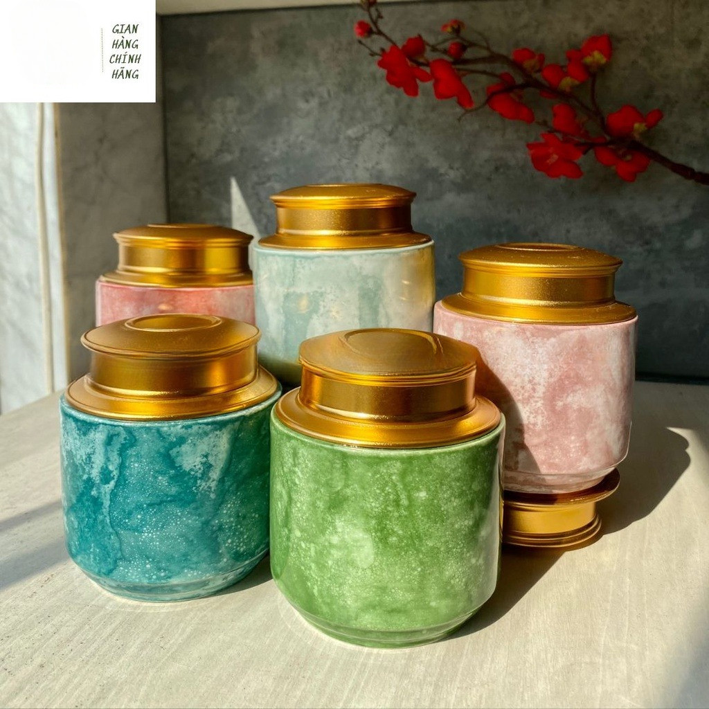 Hộp Đựng Trà Bình Trà Hũ Đựng Trà Hộp Trà Gốm Sứ Bát Tràng Hũ Đựng Trà Caffe các Loại Hạt