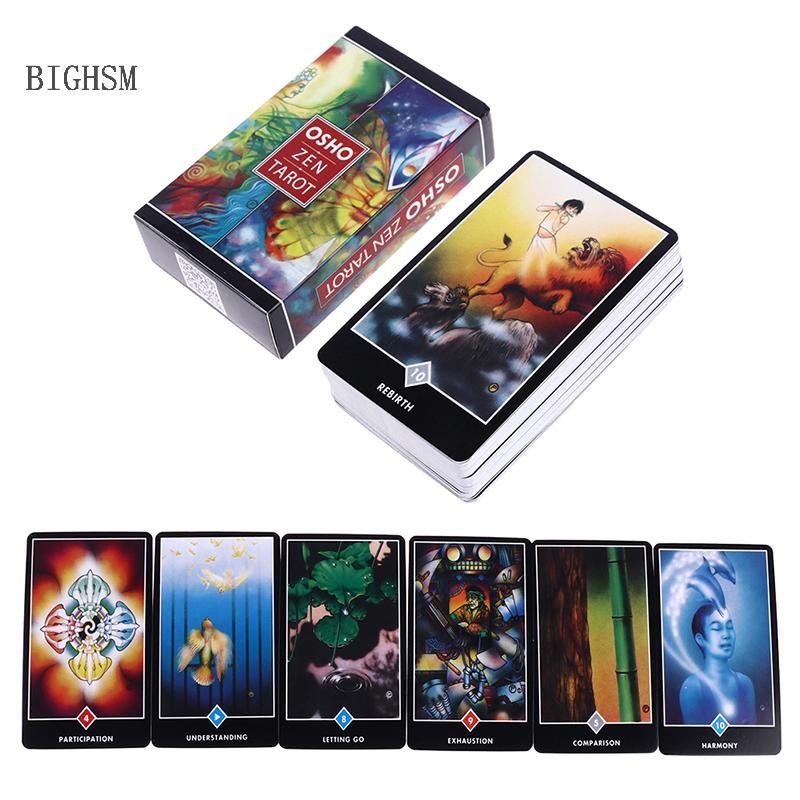 BIGHSM Osho Zen Tarot Cards Oracle Fate Fortune Teller Family Party Board Game Người mới bắt đầu Thẻ