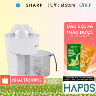  Máy vắt cam Sharp EJ-J408-WH  Máy vắt êm lưới lọc bằng thép không gỉ  - BH 12 Tháng - HAPOS HEL 