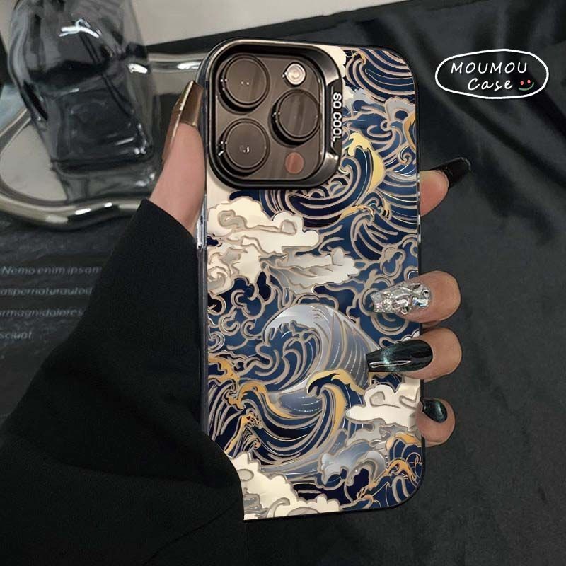 Ốp Lưng IPhone 11 16 15 13 12 14 Pro Max XR 7 8 Plus X XS Max SE Ốp Lưng Cặp Đôi Mây May Mắn Thời Trang