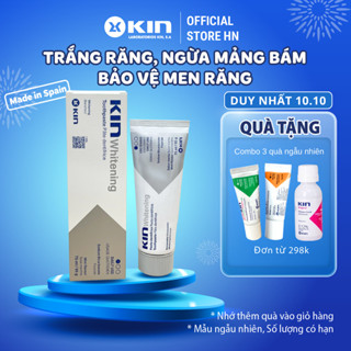 Kem Đánh Răng Làm Trắng Răng Kin Whitening Sạch Mảng Bám, NGừa Ố Vàng, Giúp Răng Trắng Sáng Tự Nhiên 75ml