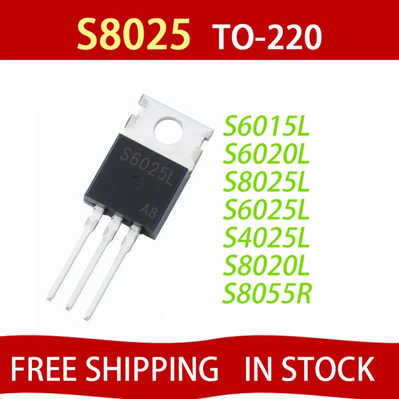 5 Chiếc S8025L S8025 SCR S8020L S8020 S8055R S8055 S6015L S6015 S6020L S6025L TO-220 Hiệu Ứng Trường