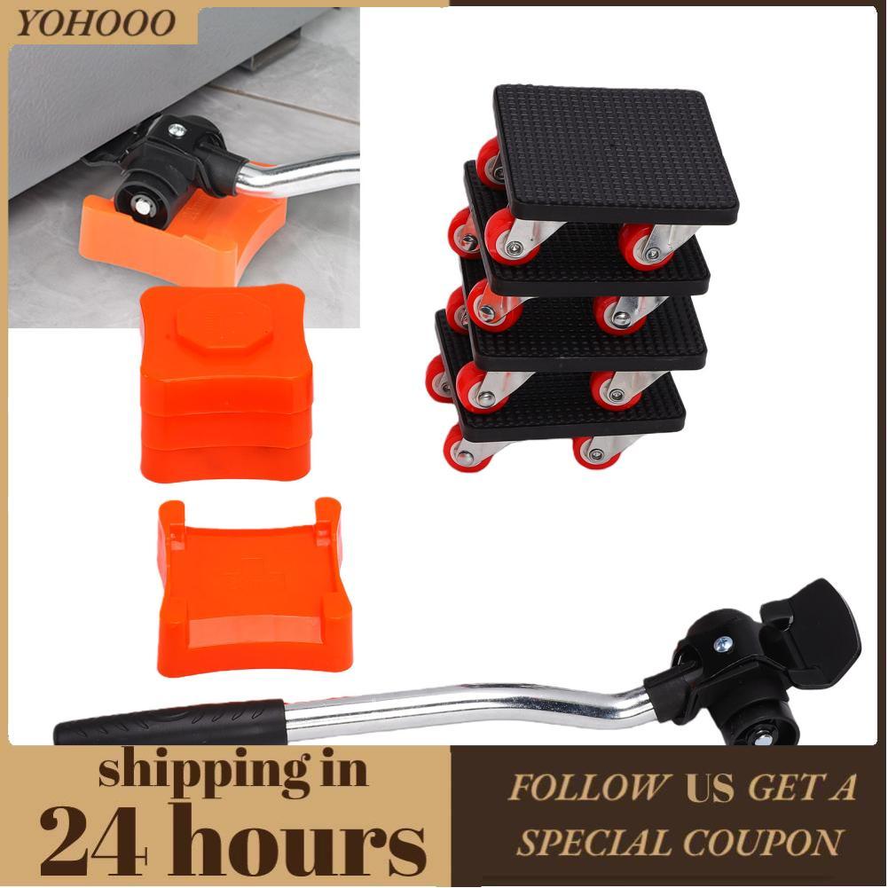 yohooo ZIZEV Đồ nội thất Mover 4 Thanh trượt hạng nặng với Bánh xe xoay 360 độ và Tấm chống trượt Cô