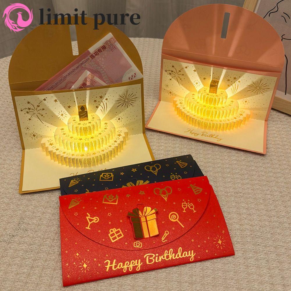 LIMIT PURE Lucky Money Envelope Musical and Light Red Pocket Wedding Celebration