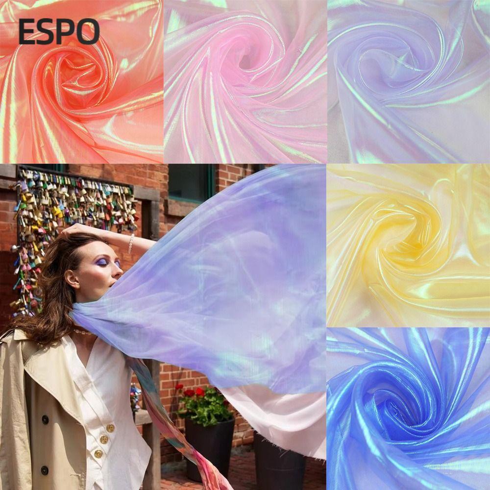 Vải ESPO Organza, Vải tuyn Laser sáng bóng mỏng, Chất liệu thủ công Váy Organza trong suốt Sân khấu 
