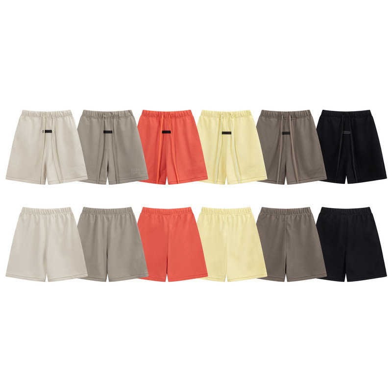 AQYP FOG ESSENTIALS Flocked Letter Print Loose Terry Casual Sports Shorts, Eighth Season Collection