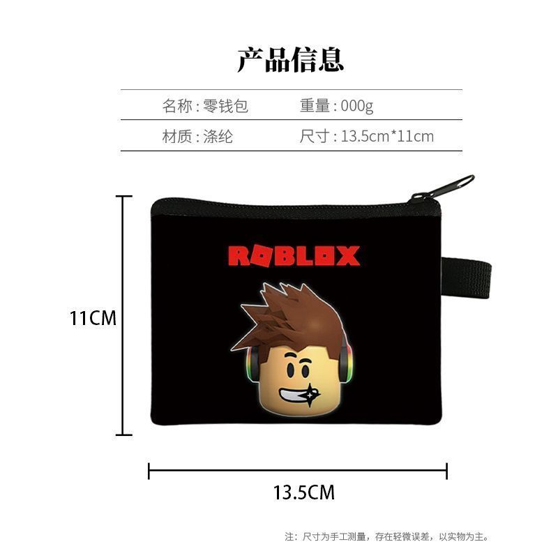 Thế Giới Ảo ROBLOX Ví Đựng Tiền Xu Trò Chơi Hàng Hóa Hoạt Hình Người Vuông Lưu Trữ Đồng Xu Thẻ Mini 