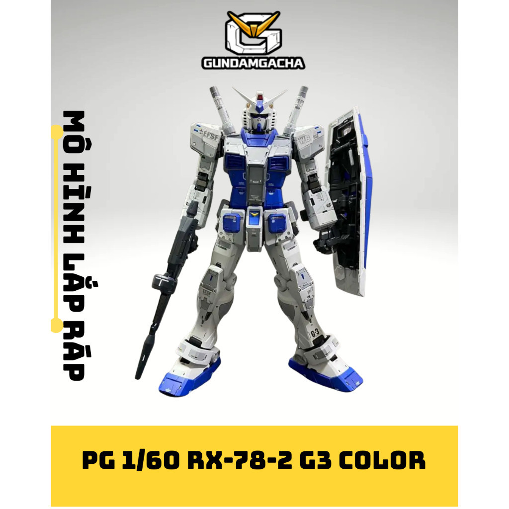 X-Mô Hình Lắp Ráp PG 1/60 UNLEASHED RX-78-2 G3 Color Ver – Mô Hình Giá Rẻ (DB)