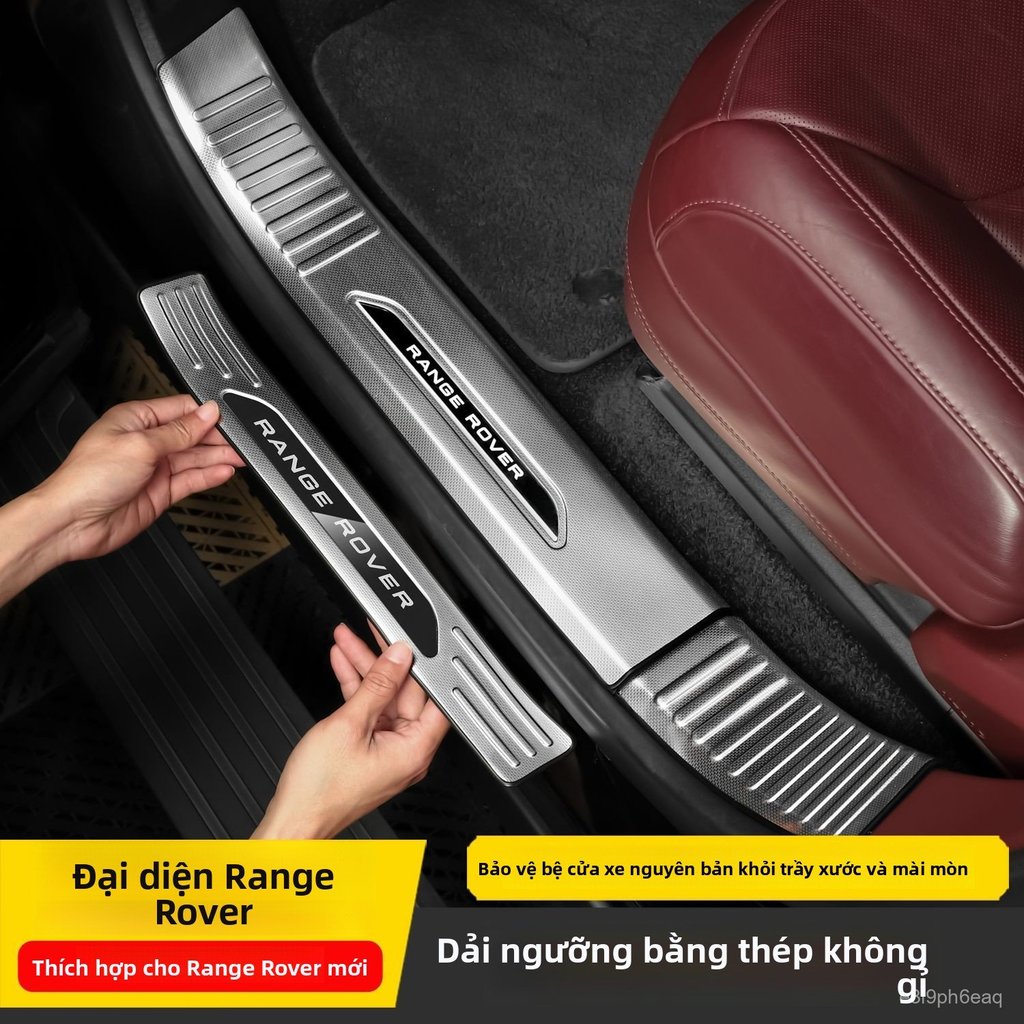 Ốp bậc cửa Land Rover Range Rover LWB Executive nẹp bước chân inox gương chống xước phụ kiện độ ô tô