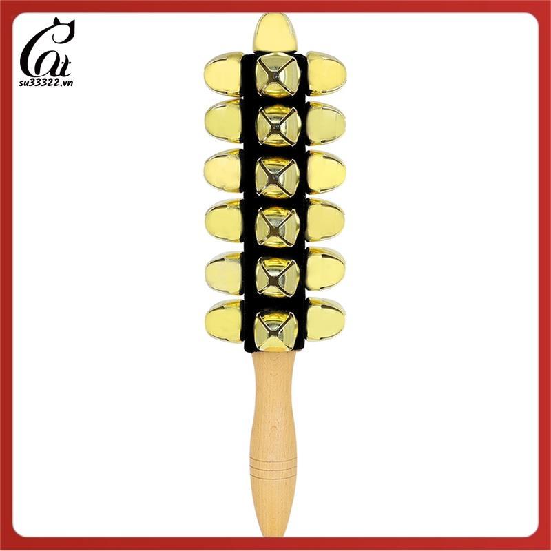 [su33322.vn] Nhạc cụ gõ tay Jingle Bells Jingle Bells Stick Shaker Lục lạc Đồ chơi trẻ em