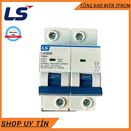 Cầu Dao Tự Động, CB Tép 2 pha LS LA63N 2P 80A,100A,125A