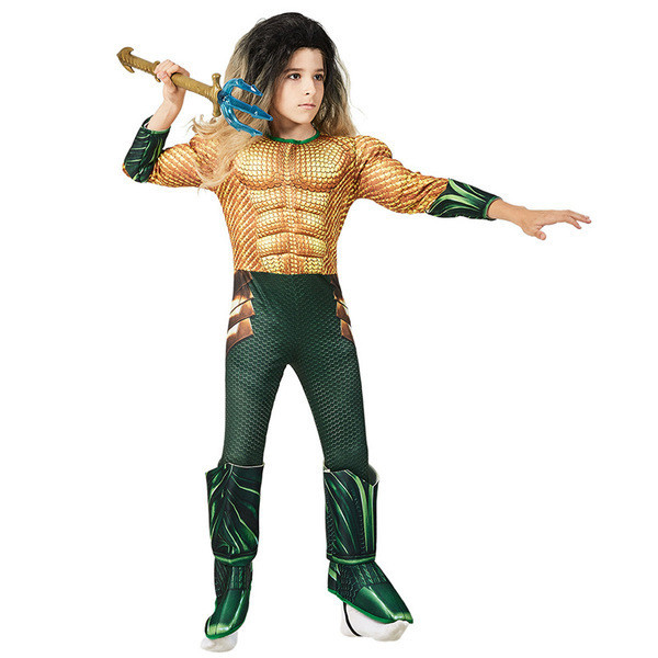 Siêu Anh Hùng Aquaman Cơ Bắp Ăn Mặc Phim Hình Cosplay Trang Phục Hóa Trang Trident COS