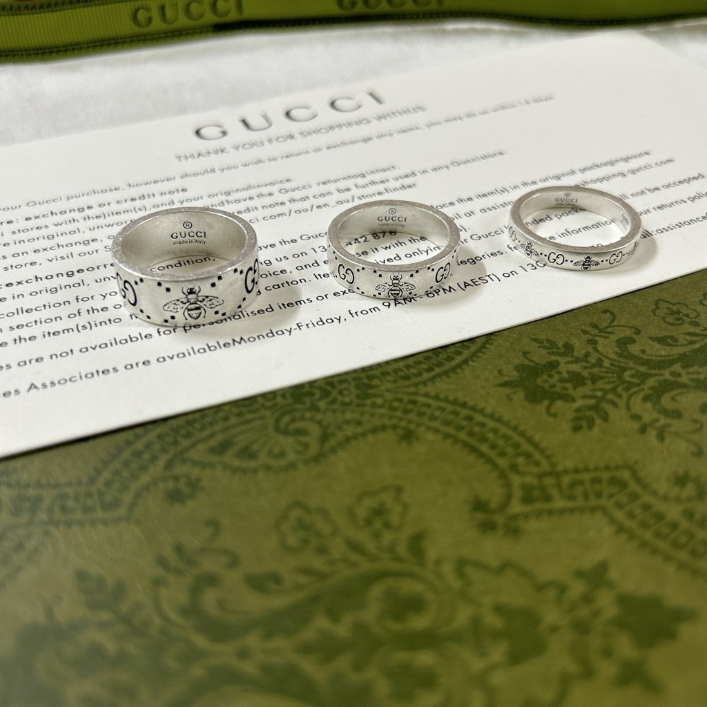 AWME GG Ancient Home  925Silver ring Bee ring 时尚简约卡通个性指环