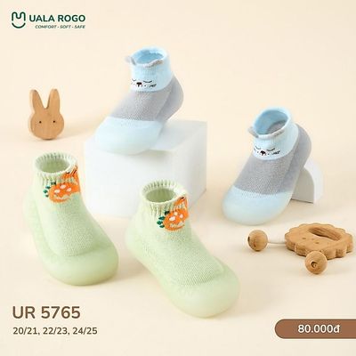 Giày bún tập đi cho bé Ualarogo đế Silicone mềm dẻo chống trượt an toàn bảo vệ ngón thoáng khí 5647