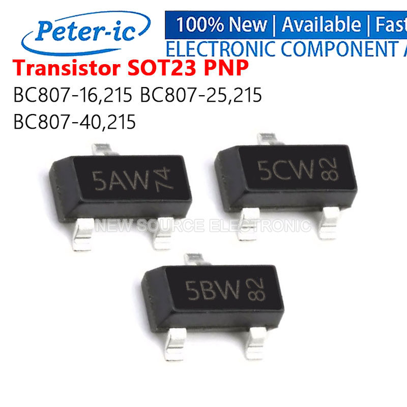 (20 chiếc) BC807-16.215 BC807-25.215 BC807-40.215 5AW 5BW 5CW SOT23 PNP Điện Transistor SMD
