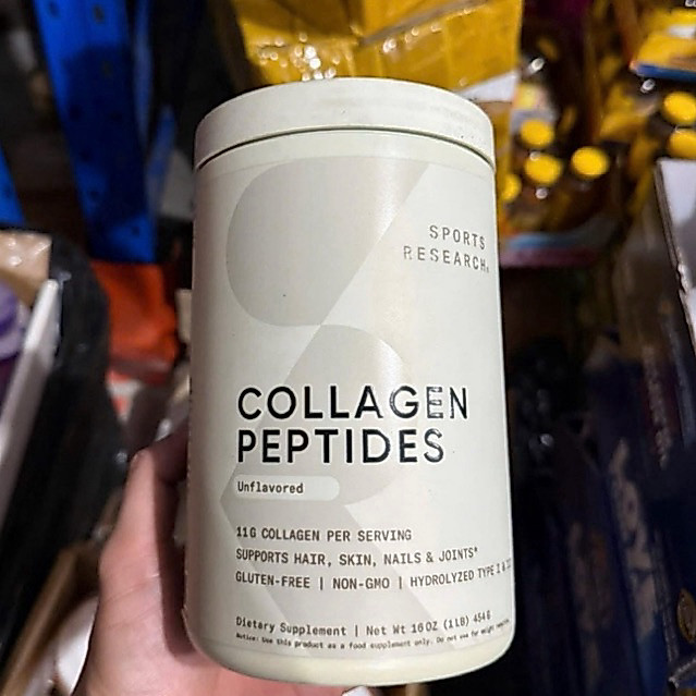 Hộp Sports Research Collagen Peptides Mỹ 454g