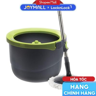 Bộ cây lau nhà LocknLock ETM498, Xoay Tay Mini Ettom, Bằng Thép Không Gỉ , Màu Xám Bạc, Hàng chính hãng - JoyMall