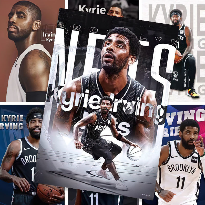 Kyrie Irving Poster Dán Tường NBA Dán Tường Bóng Rổ NBA All-Star Kyrie Brooklyn Nets Ngôi Sao Hàng H