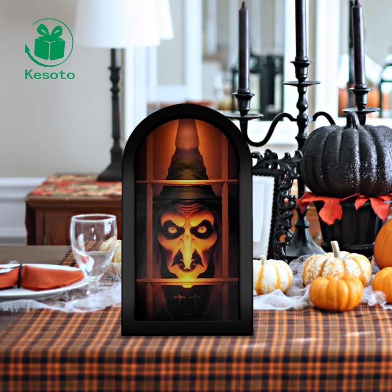 Kesoto Halloween Gương Phù Thủy Mới Lạ Eerie Gương Trang Trí Nhà Cho Tiệc Trong Nhà