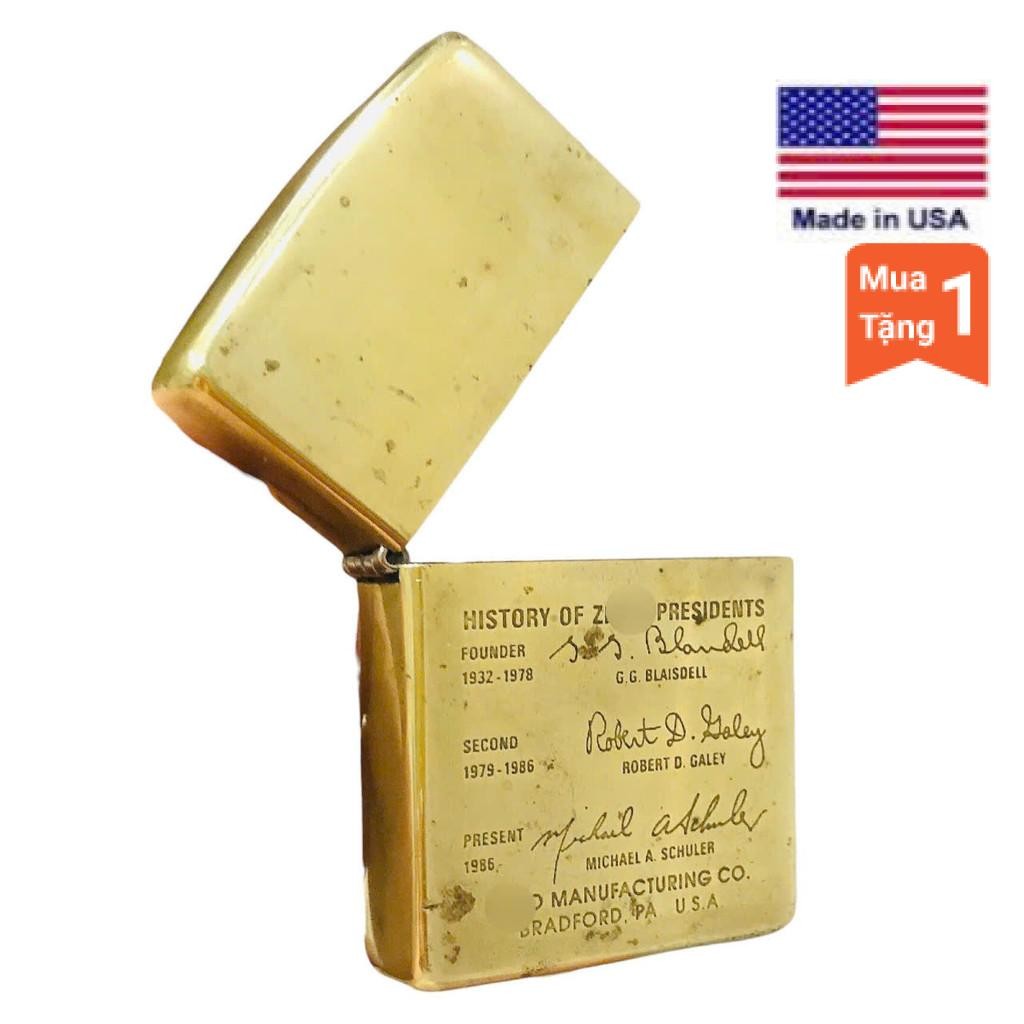 Vỏ thay thế Zippo Mỹ chủ đề Chữ Ký Giám Đốc CTY Zippo qua các giai đoạn, hàng chính hãng có giấy nhậ