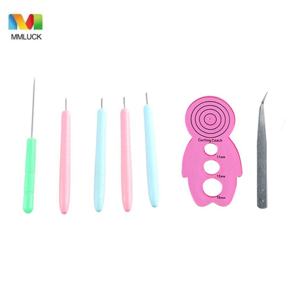 MMLUCK 12 Bộ Kim Quilling, Giấy Có Rãnh Quilling Giấy Uốn Giấy Dụng Cụ Quilling, Dải Giấy Nhiều Kích